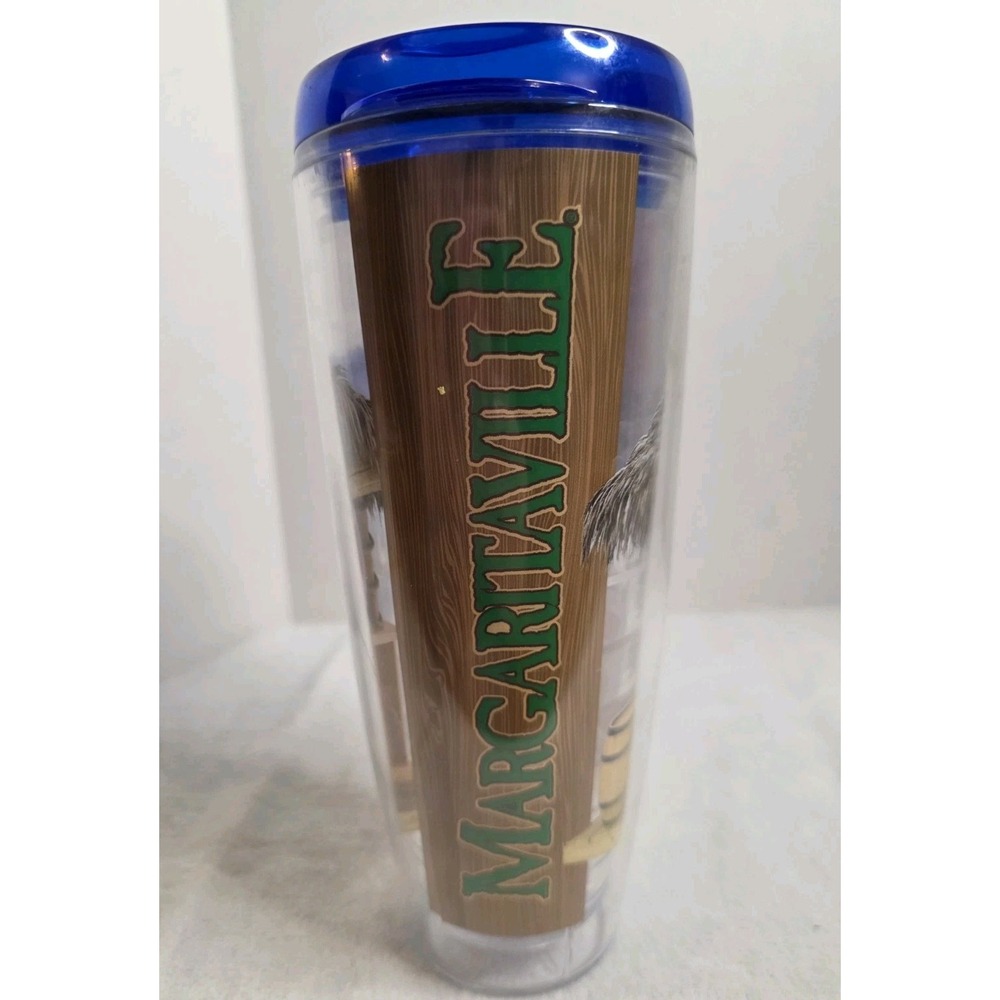 Margaritaville Wasting Away Again Blue Cap Tumbler Mug 26 oz. Tiki Cup 9"Tall